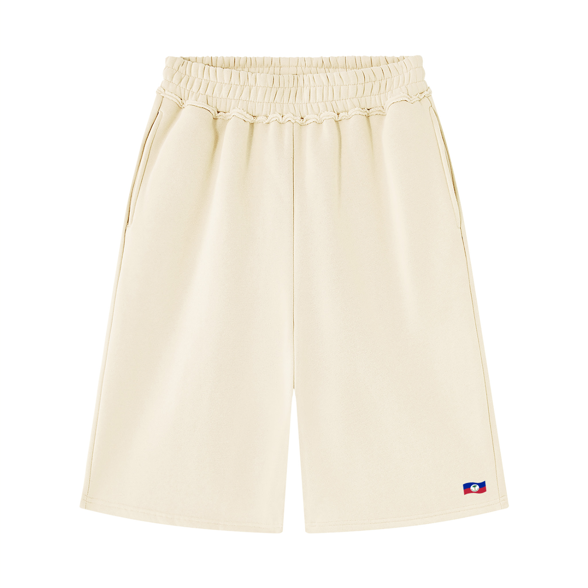 Unisex Raw Edge Fleece Shorts