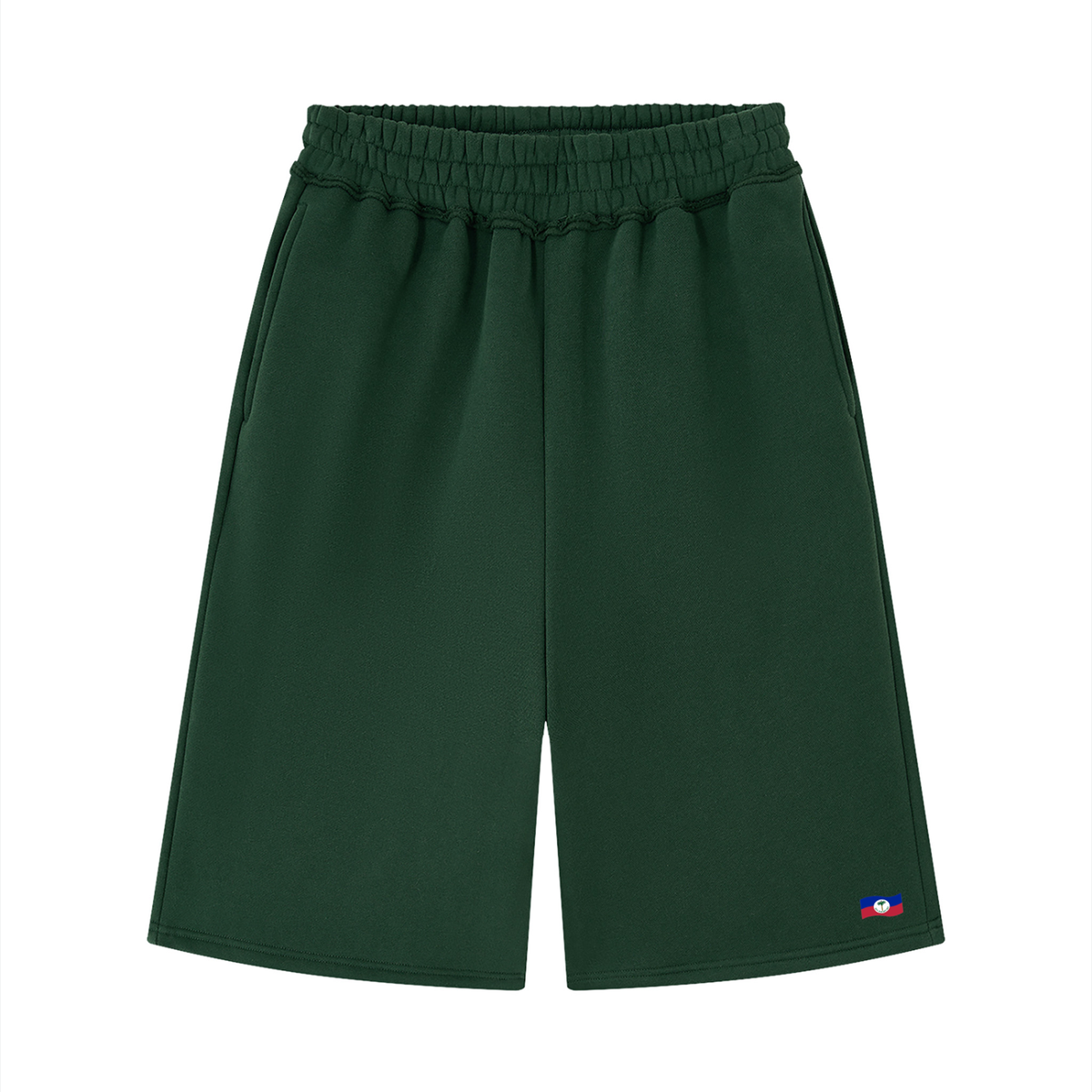 Unisex Raw Edge Fleece Shorts
