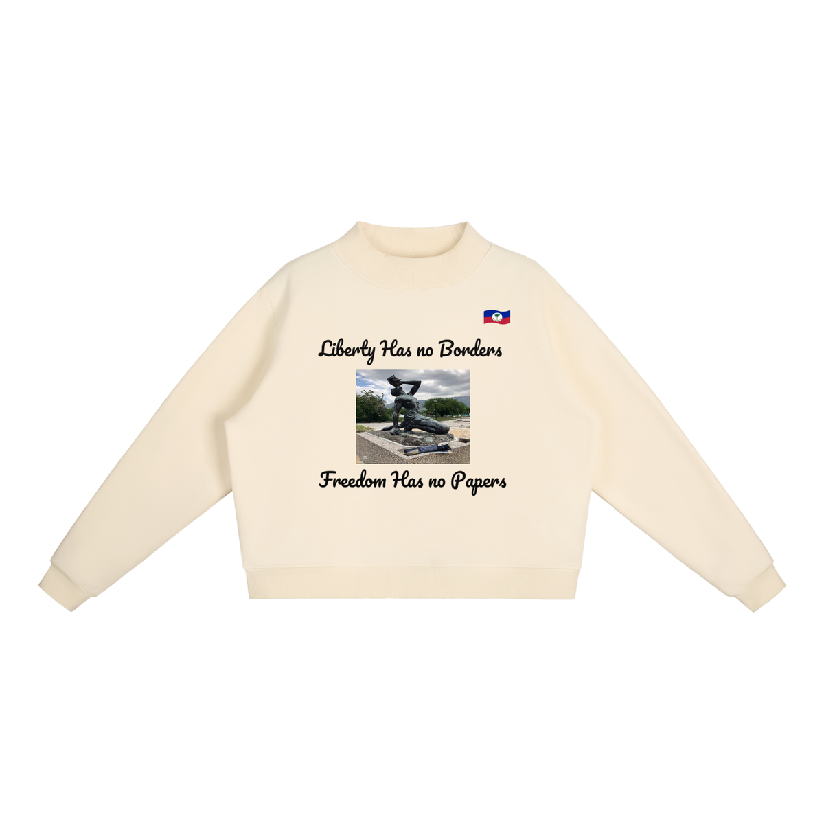 Essential Fleece Mock-Neck Crew Sweatshirt