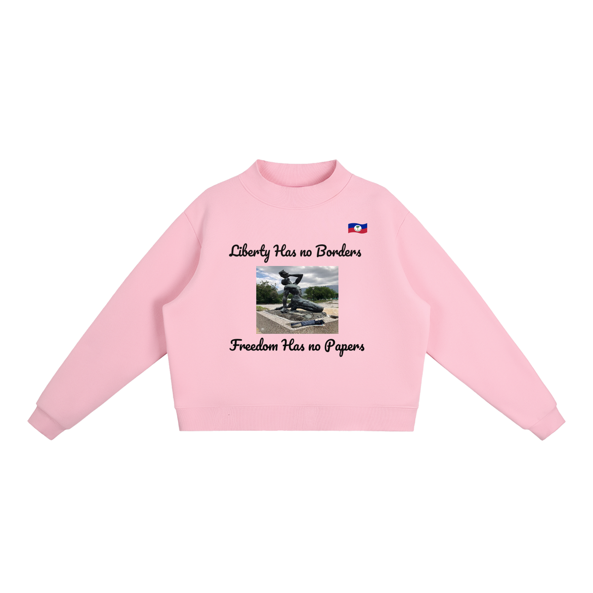 Essential Fleece Mock-Neck Crew Sweatshirt