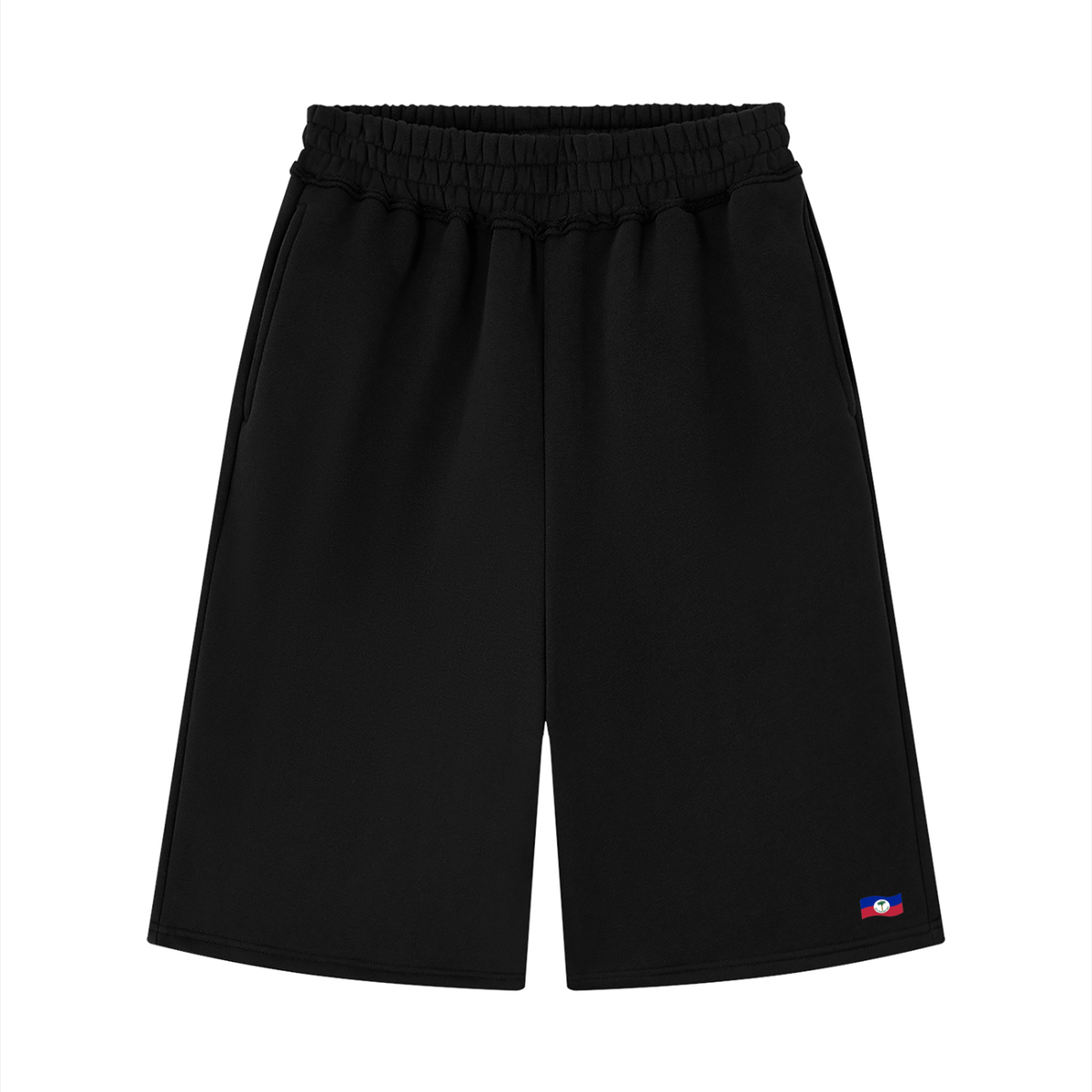 Unisex Raw Edge Fleece Shorts