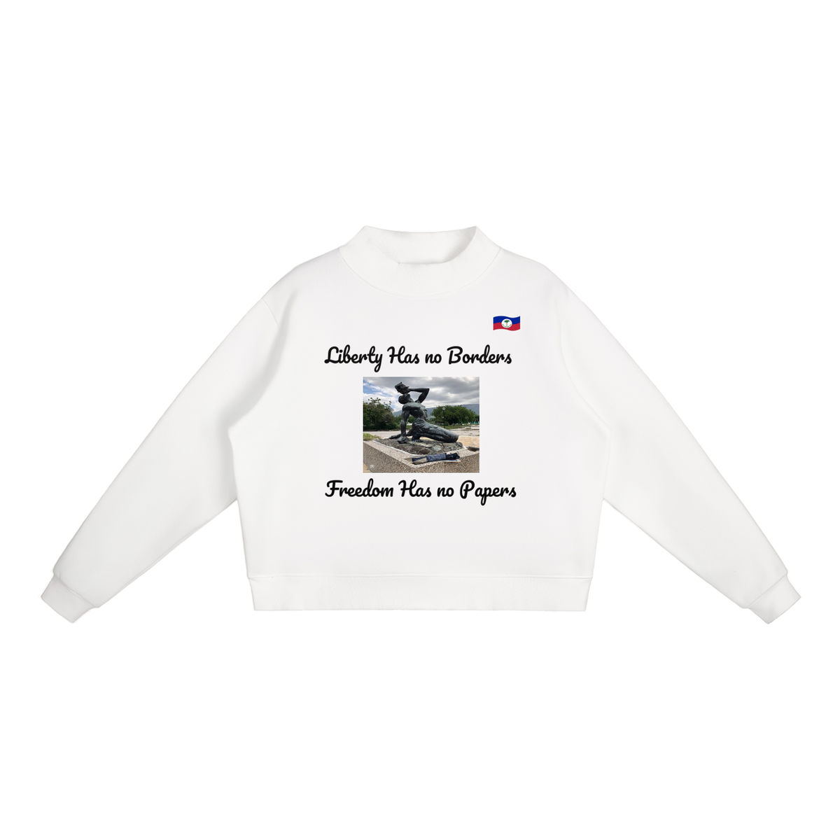 Essential Fleece Mock-Neck Crew Sweatshirt