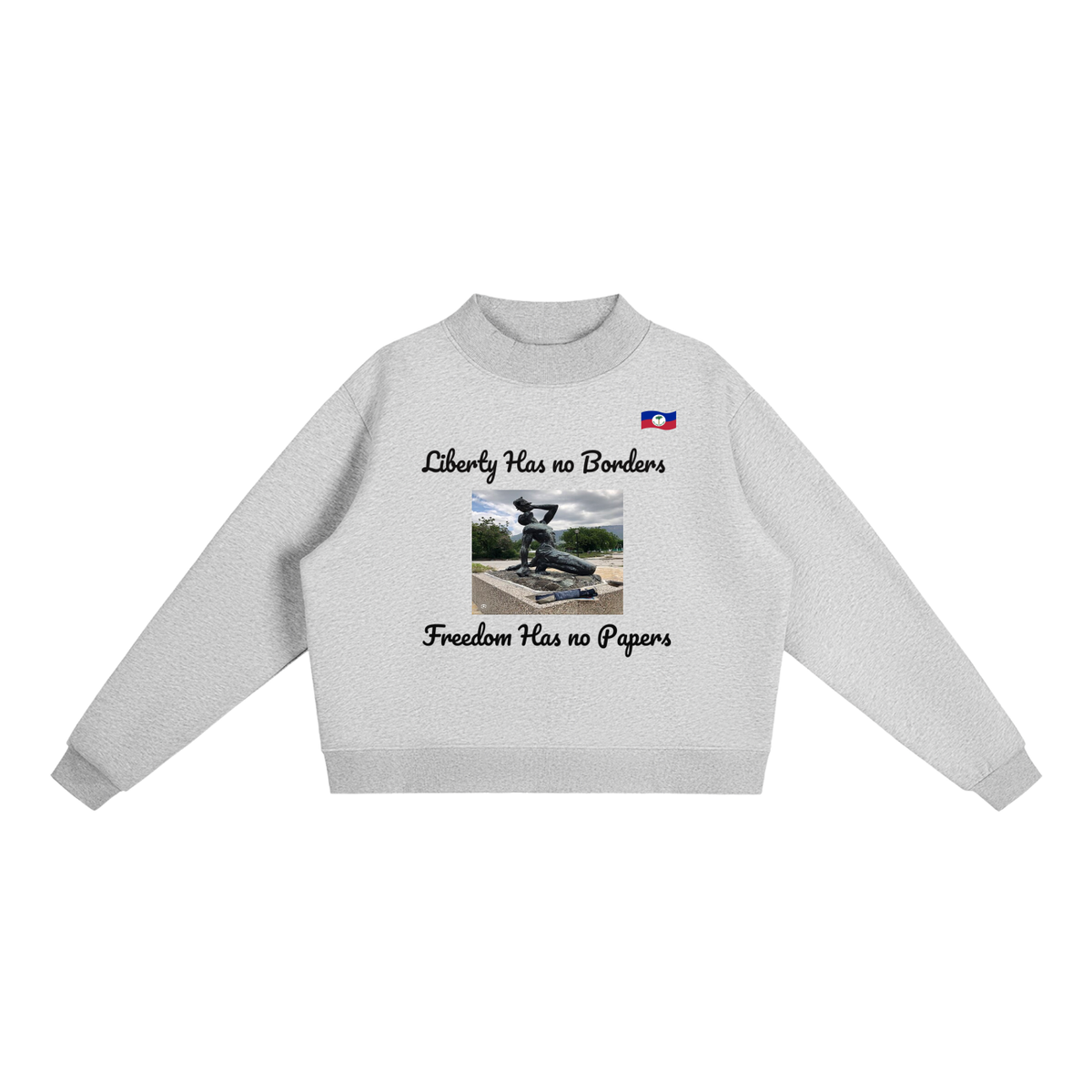 Essential Fleece Mock-Neck Crew Sweatshirt